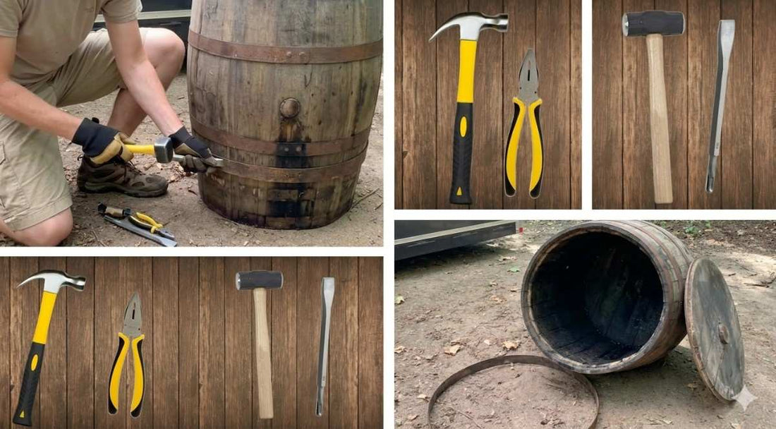 Whiskyvat deksel verwijderen met hoepels en stappenplan voor houten vaten deksel verwijderen