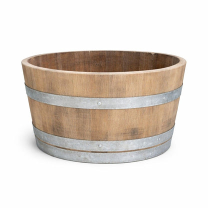 Houten Ton Plantenbak Half 'Wijn'