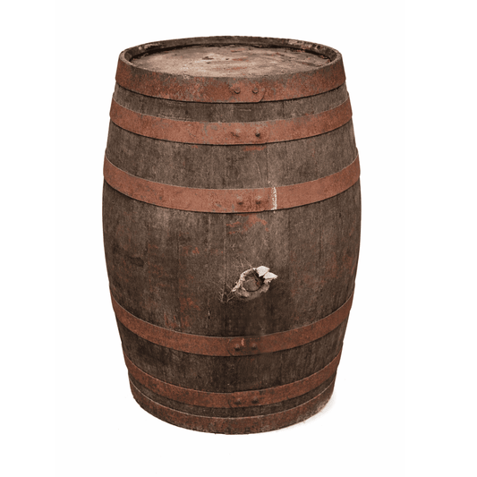 Houten ton 225 liter van Houtenton.nl authentiek whiskyvat met robuuste uitstraling voor tuin of regenton