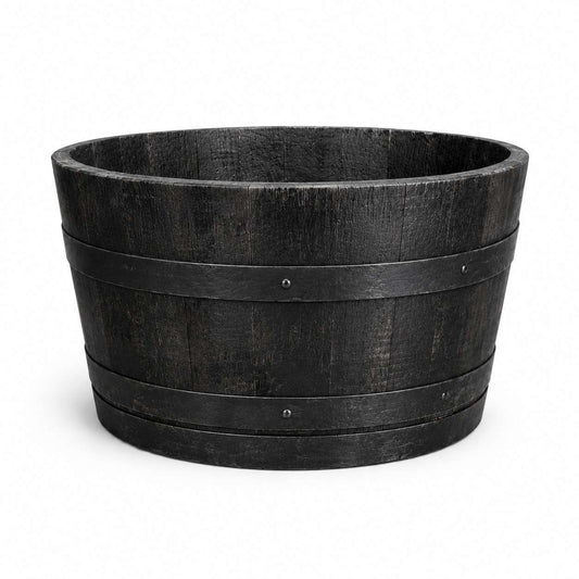 Houten Plantenbak Half 'Zwart'