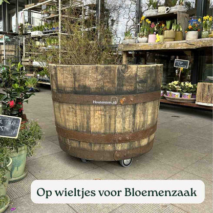 Houten Plantenbak Half