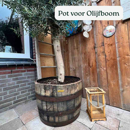 Houten Plantenbak Half