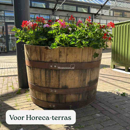 Houten Plantenbak Half