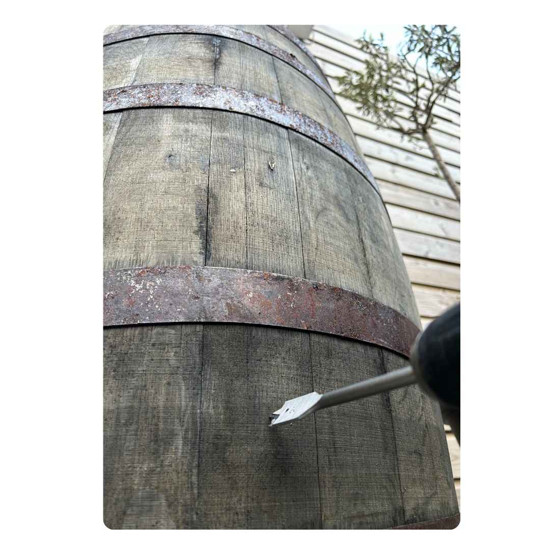 Houten Ton + Aansluitset + Kraan
