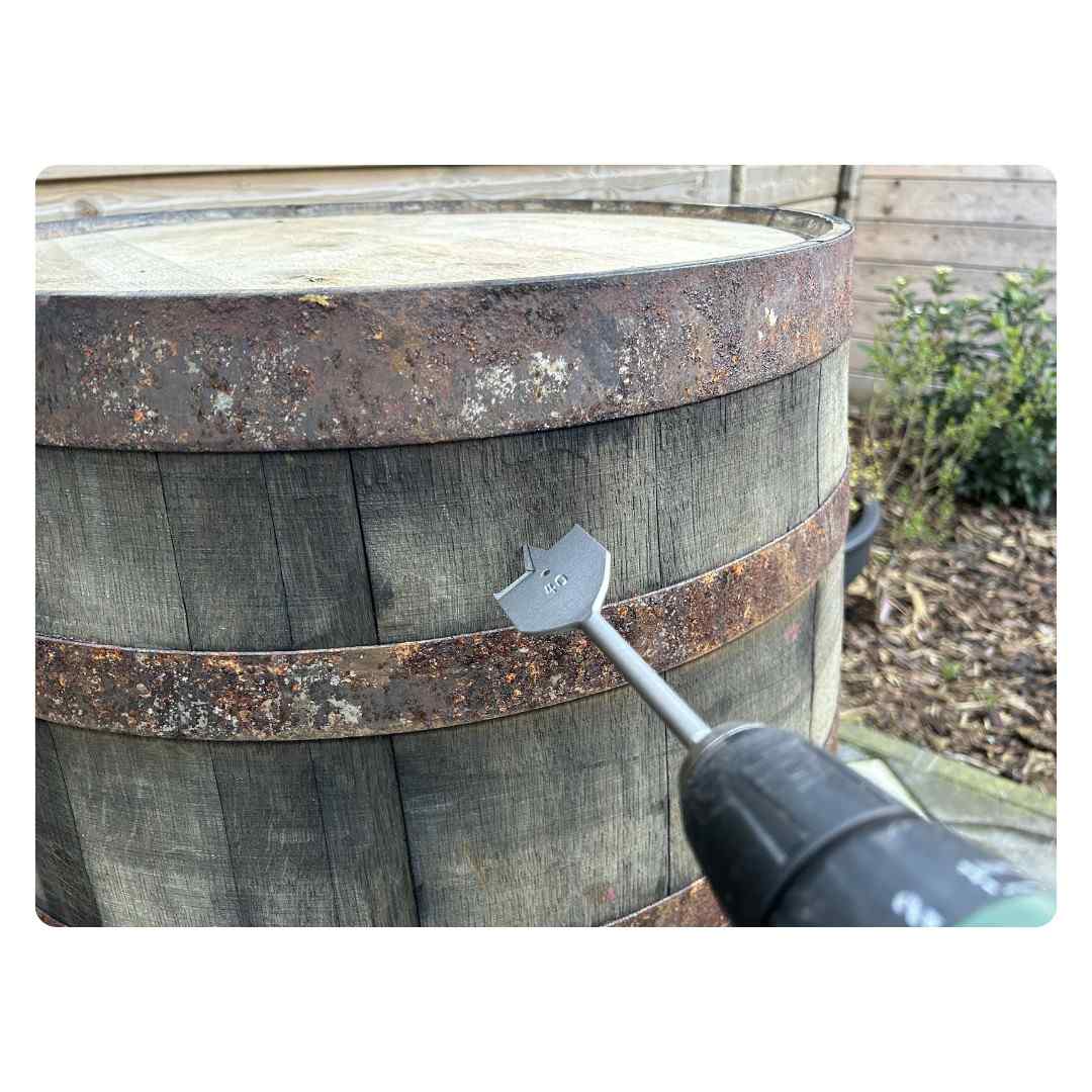 Houten Ton + Aansluitset + Kraan