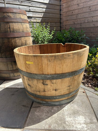Houten Ton Plantenbak Half 'Wijn'